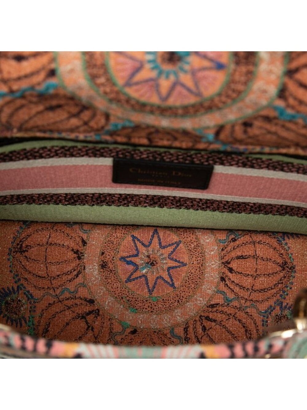 Dior Lady D-lite 2-Way Shoulder Bag Multicolor Canvas - Picture 4 of 7